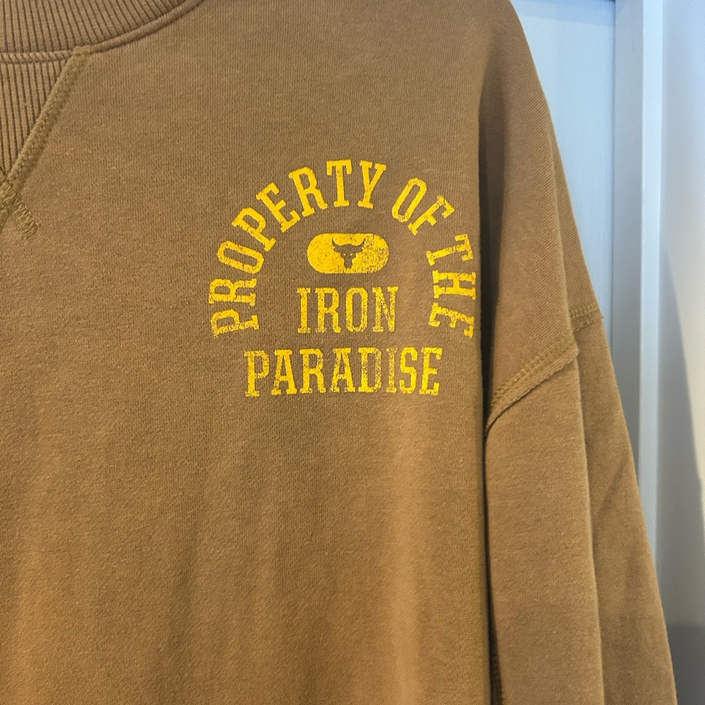 Under Armour Women’s Brown Crewneck Sweater with Yellow Print